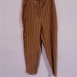 Nasty Gal Brown Striped Chinos